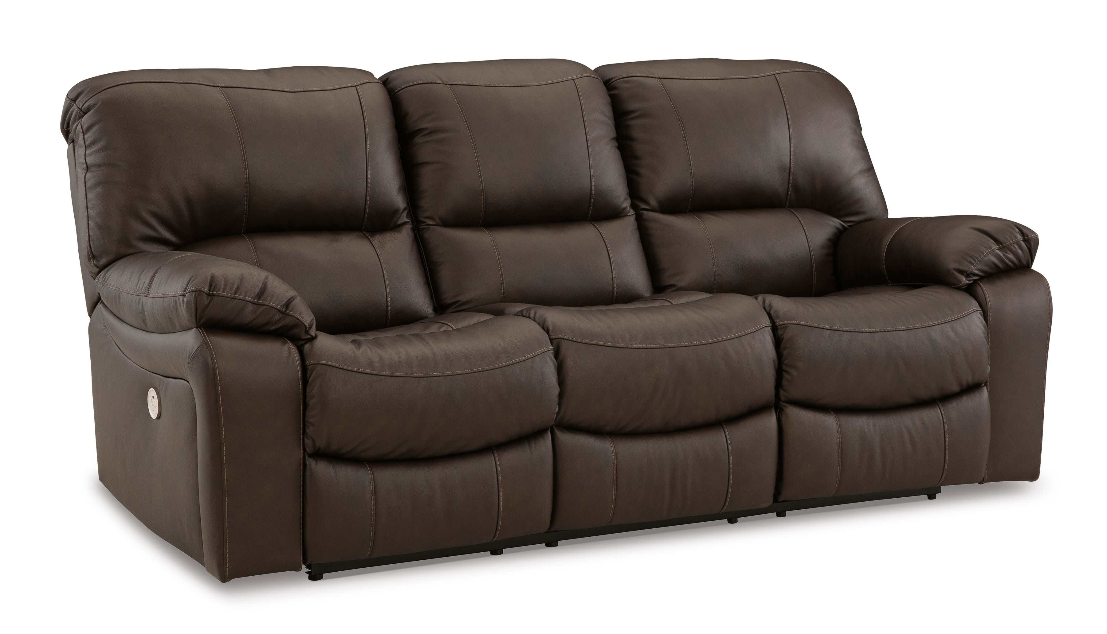 Leesworth Dark Brown Power Reclining Living Room Set / 2pc