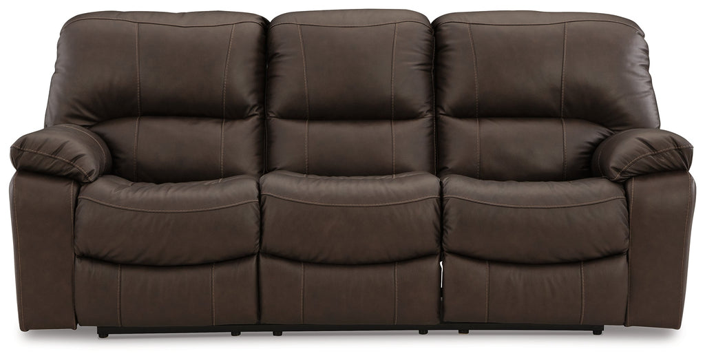 Leesworth Dark Brown Power Reclining Sofa, Loveseat and Recliner