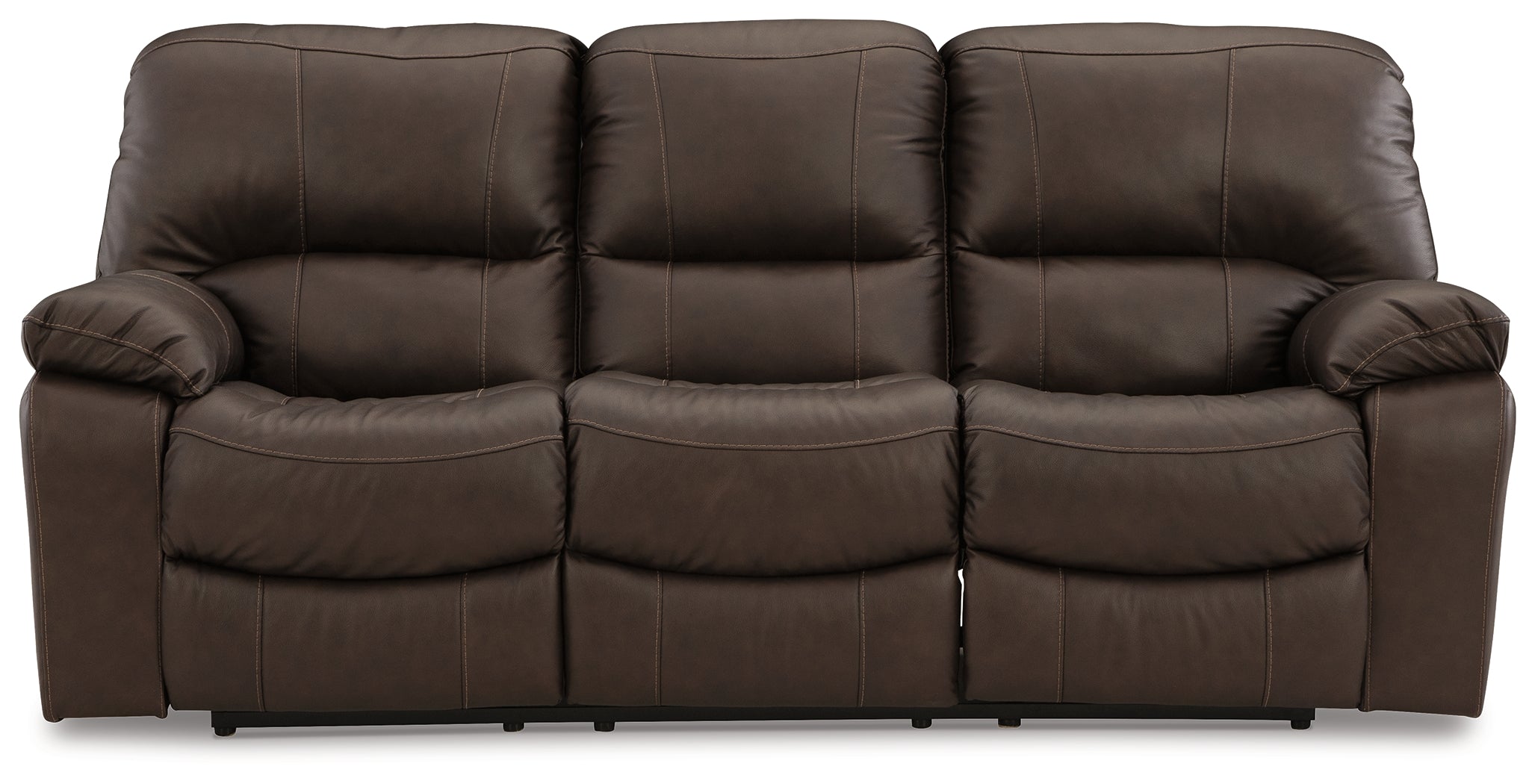 Leesworth Dark Brown Power Reclining Sofa, Loveseat and Recliner