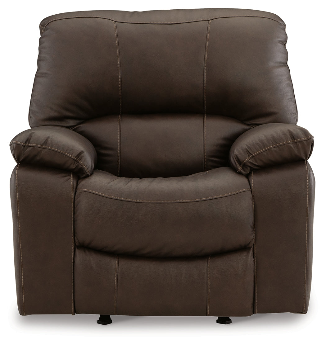 Leesworth Dark Brown Power Reclining Sofa, Loveseat and Recliner