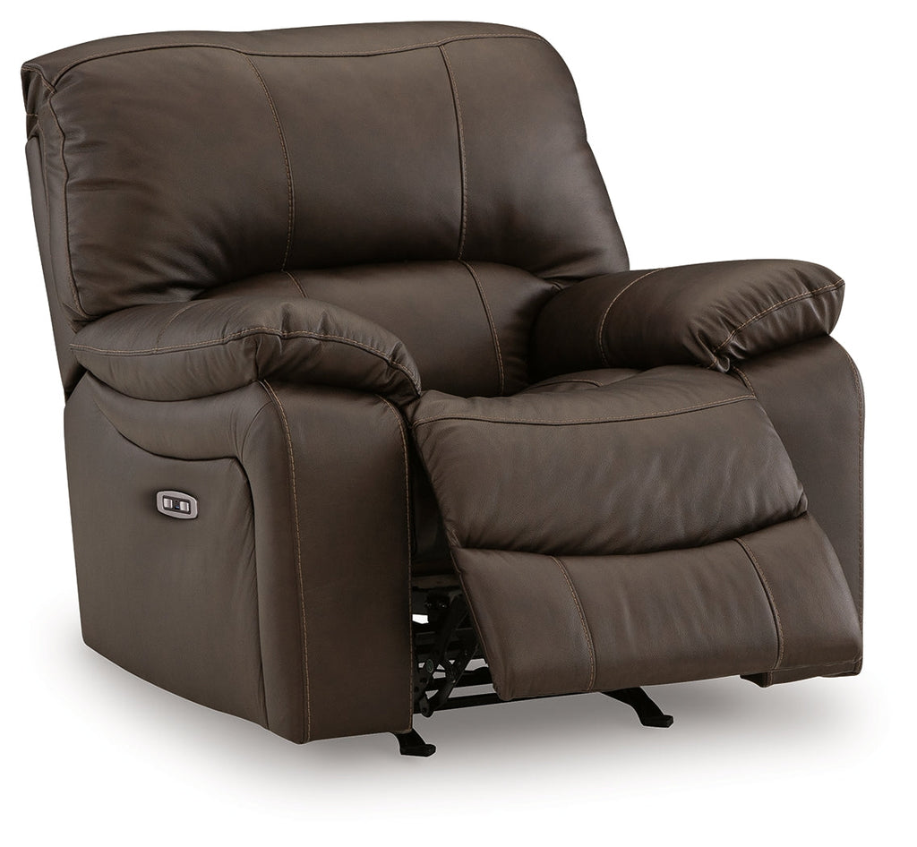 Leesworth Dark Brown Power Reclining Sofa, Loveseat and Recliner