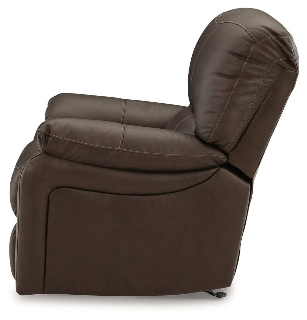 Leesworth Dark Brown Power Reclining Sofa, Loveseat and Recliner
