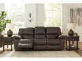 Leesworth Dark Brown Power Reclining Sofa