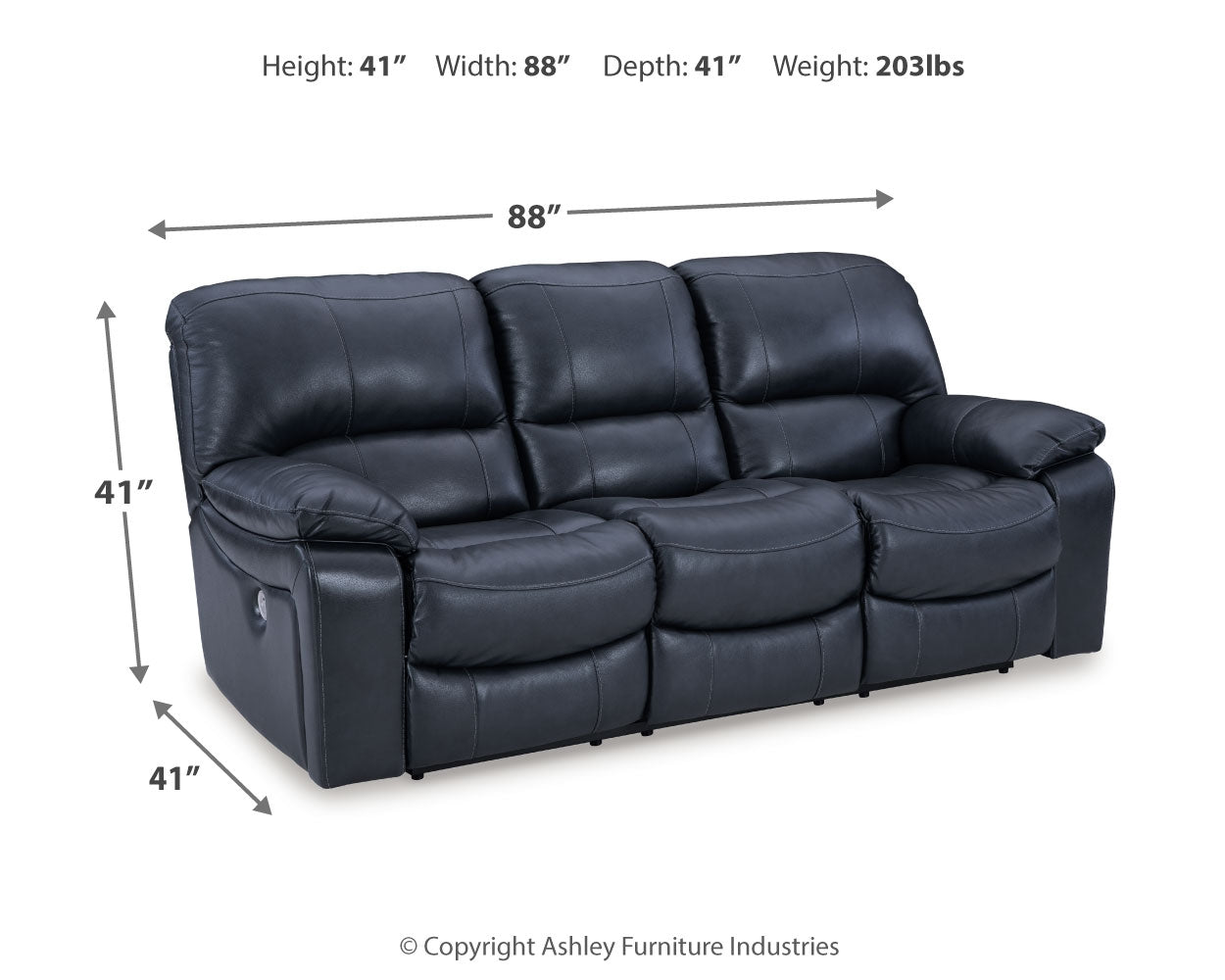 Leesworth Ocean Power Reclining Sofa