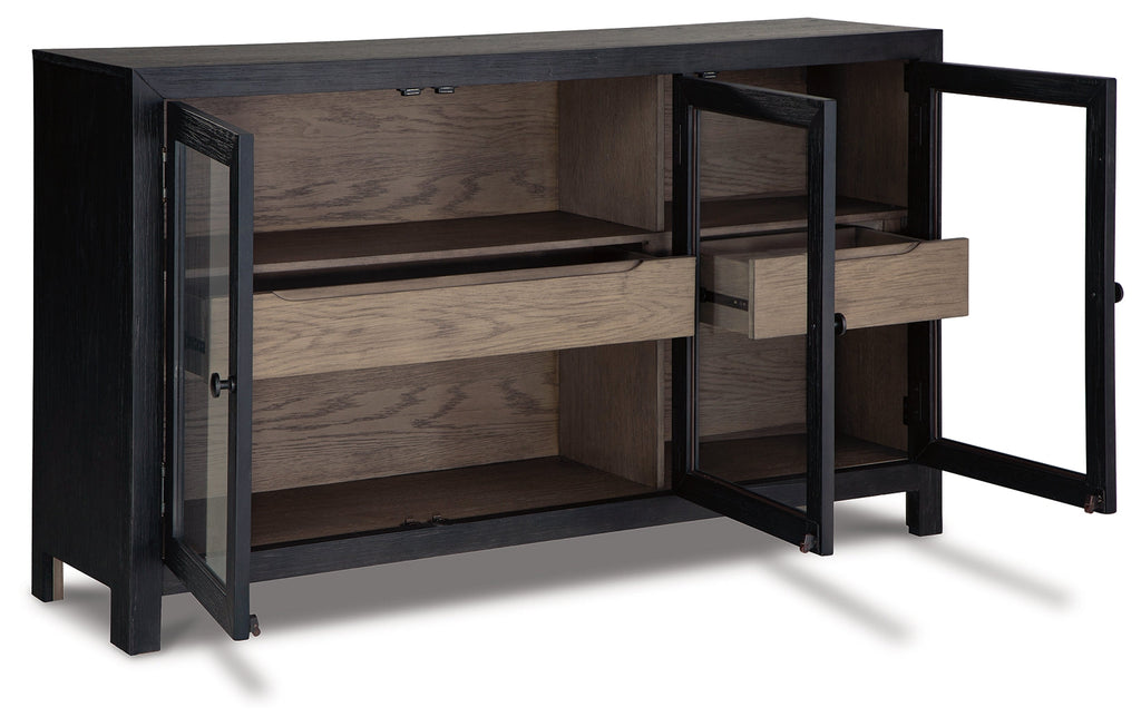 Lenston Black/Gray Accent Cabinet