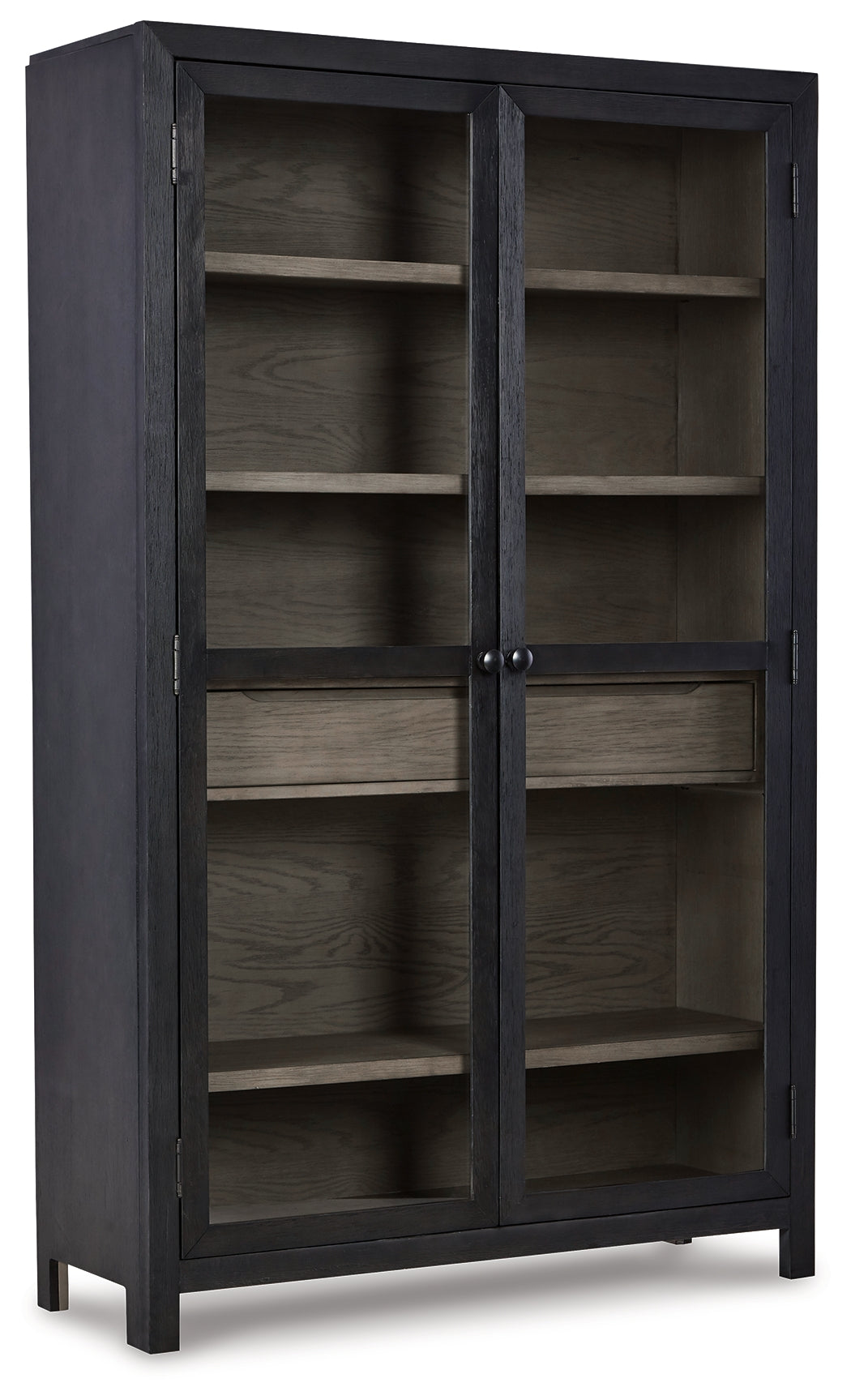 Lenston Black/Gray Tall Accent Cabinet