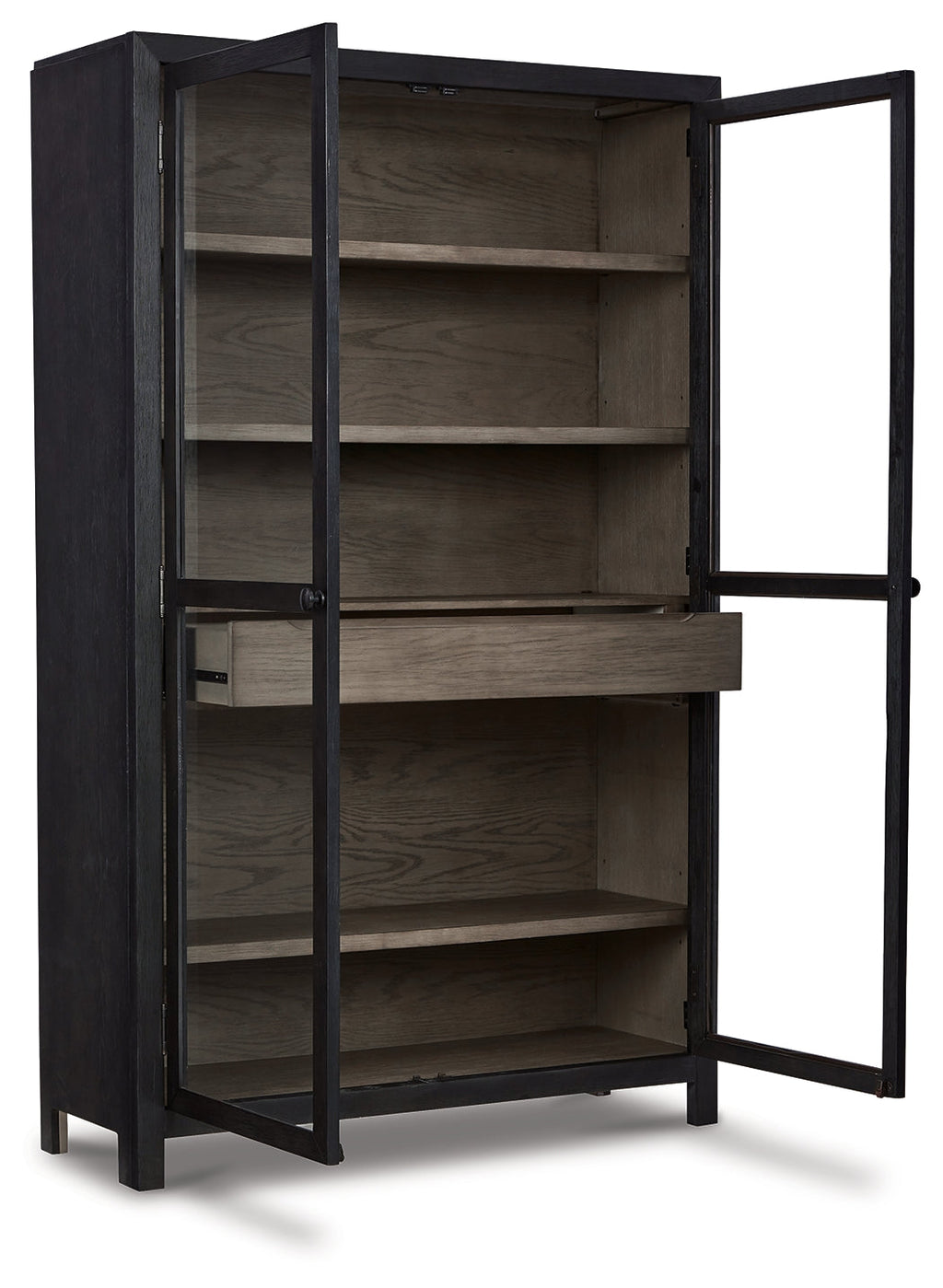 Lenston Black/Gray Tall Accent Cabinet