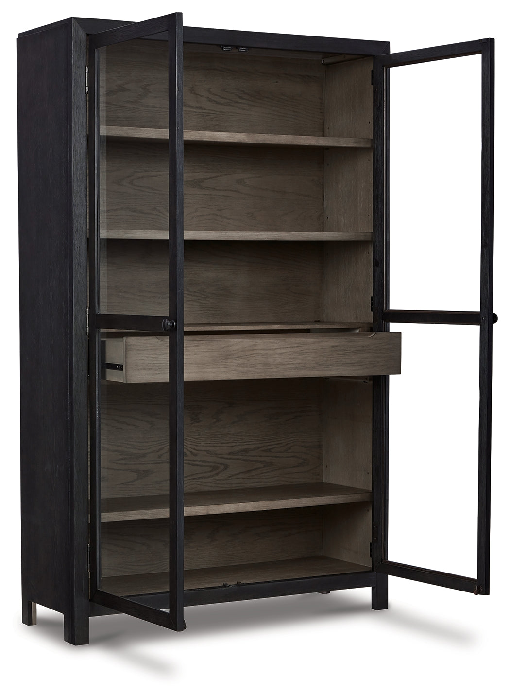 Lenston Black/Gray Tall Accent Cabinet