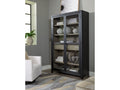 Lenston Black/Gray Tall Accent Cabinet