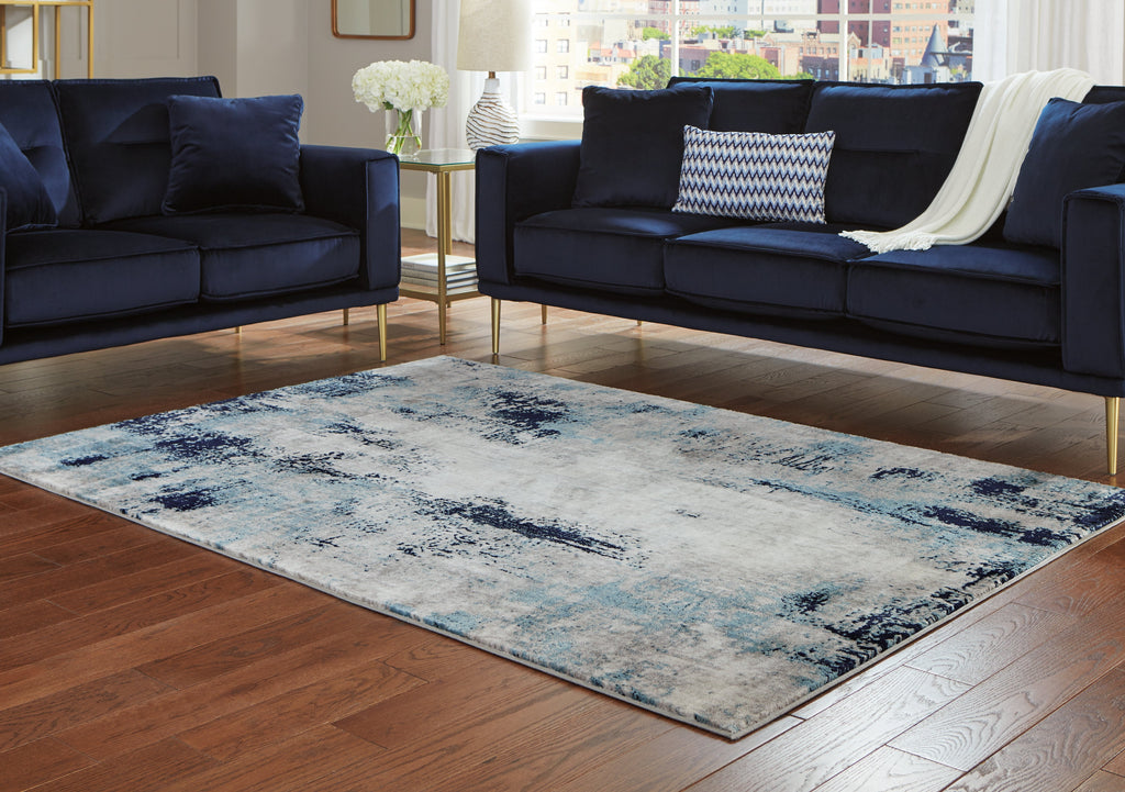 Leonelle Cream/Blue/Gray Medium Rug