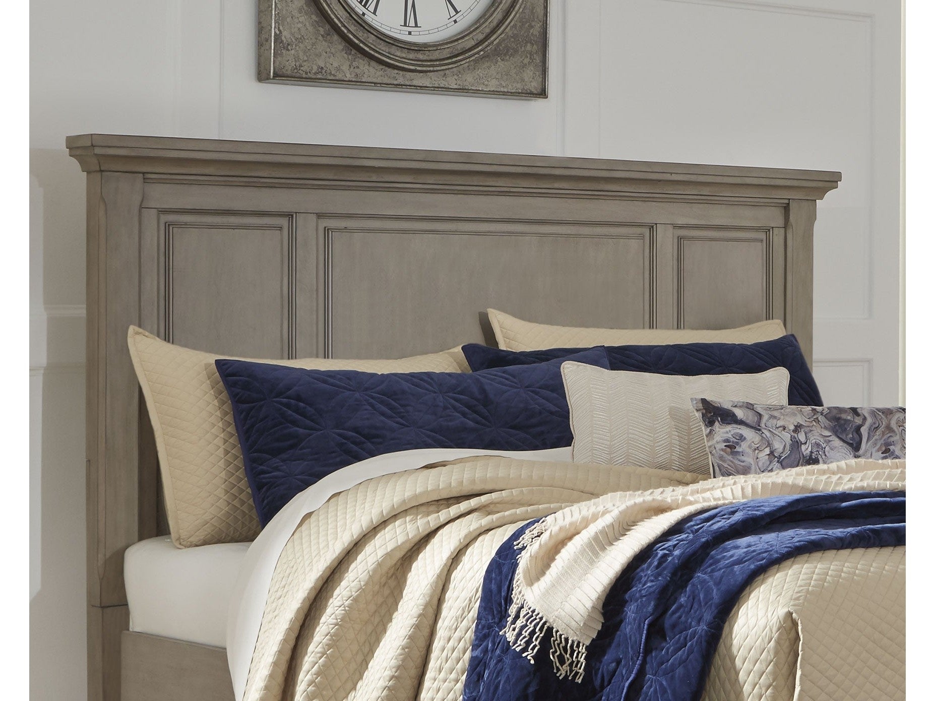 Lettner King/California King Panel HB, Light Gray