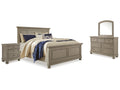 Lettner King Panel Bedroom Set, Light Gray
