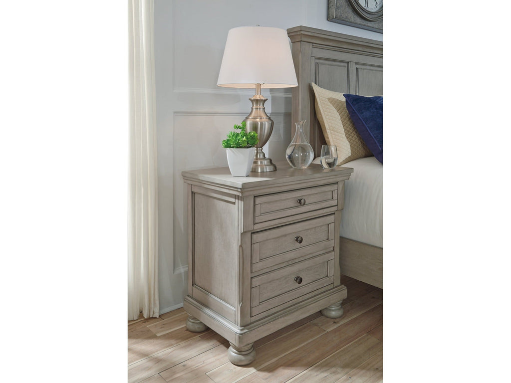 Lettner Light Gray Nightstand