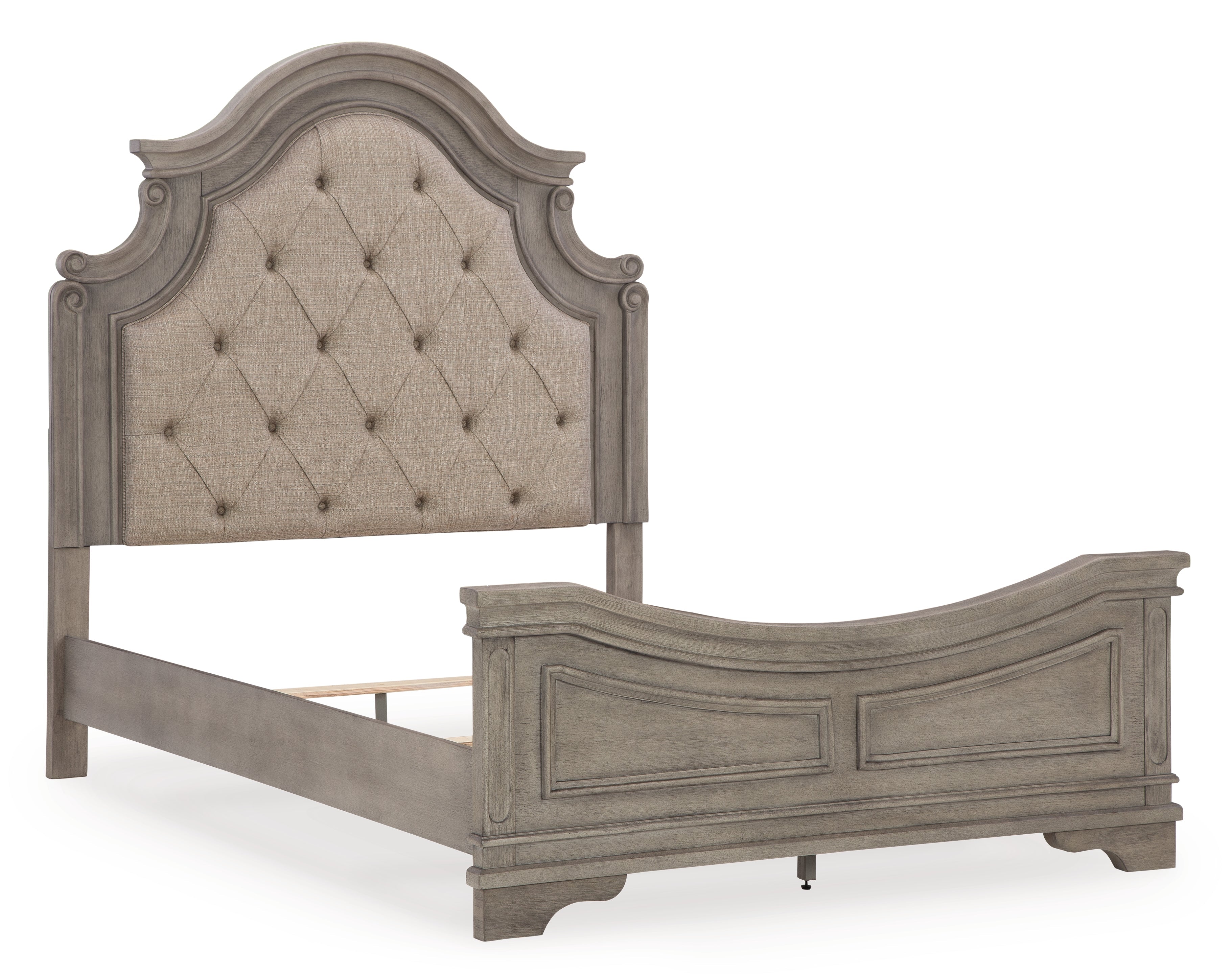 Lettner Light Gray Queen Panel Bedroom Set with Dresser and Mirror