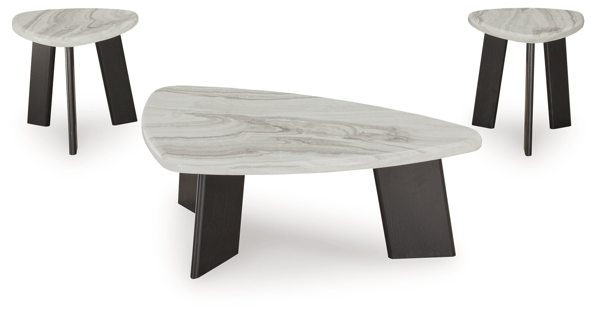 Lilyberg Gray/Black Occasional Table Set (Set of 3)