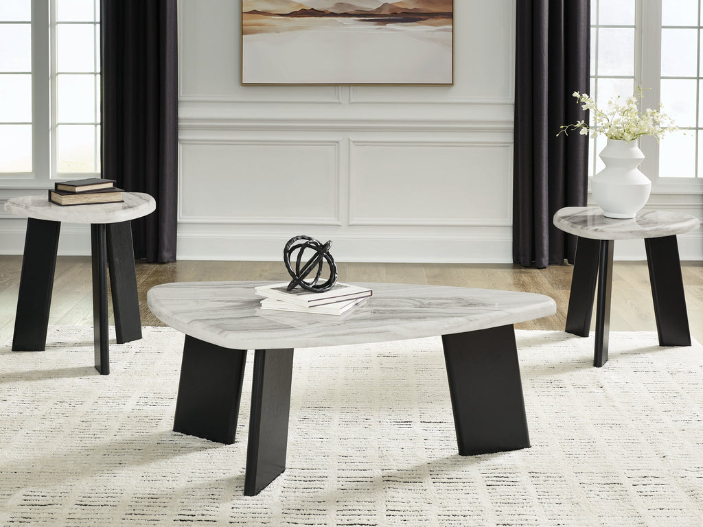 Lilyberg Gray/Black Occasional Table Set (Set of 3)