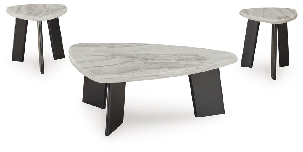 Lilyberg Gray/Black Occasional Table Set (Set of 3)