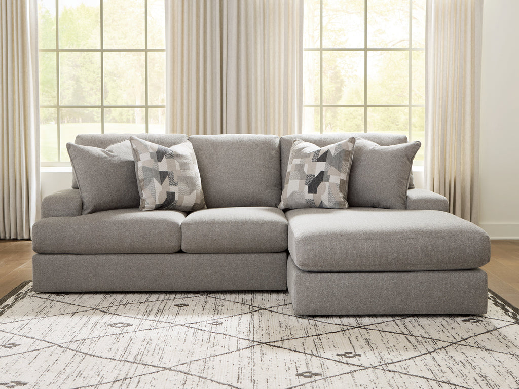 Lindon Smoke 2-Piece Sectional w/ Chaise