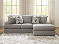 Lindon Smoke 2-Piece Sectional w/ Chaise
