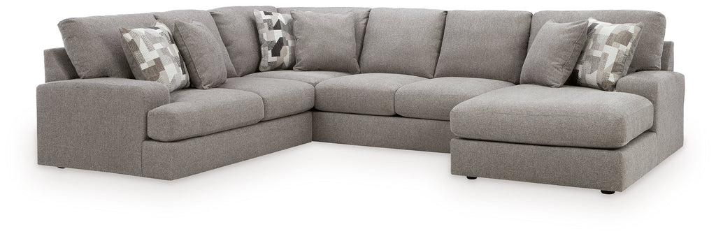 Lindon Smoke 3-Piece Sectional with Chaise