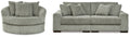 Lindyn Fog 2-Piece Sectional Sofa and Oversized Swivel Accent Chair