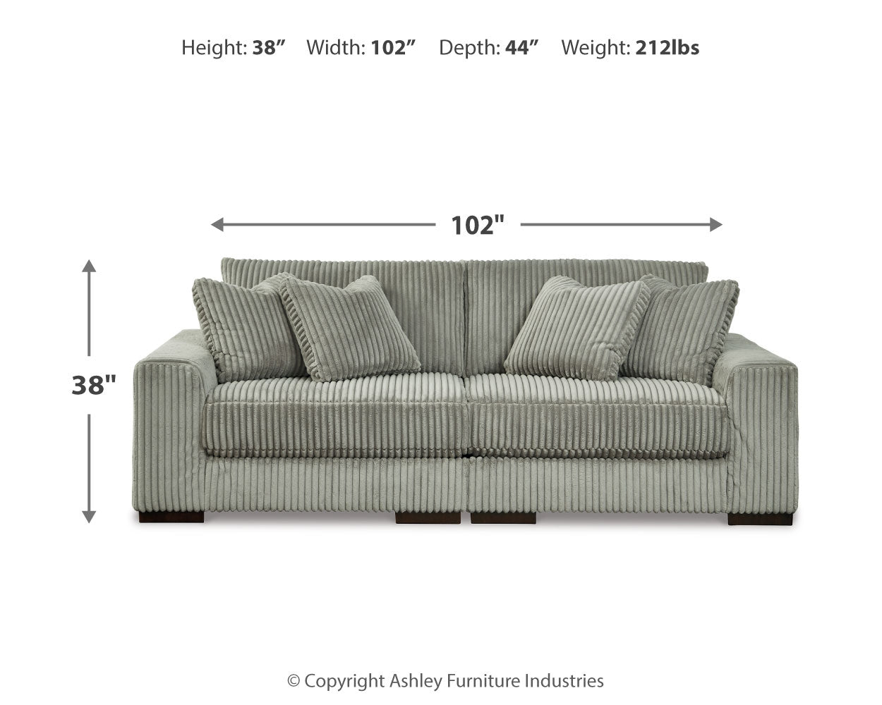 Lindyn Fog 2-Piece Sectional Sofa and Oversized Swivel Accent Chair