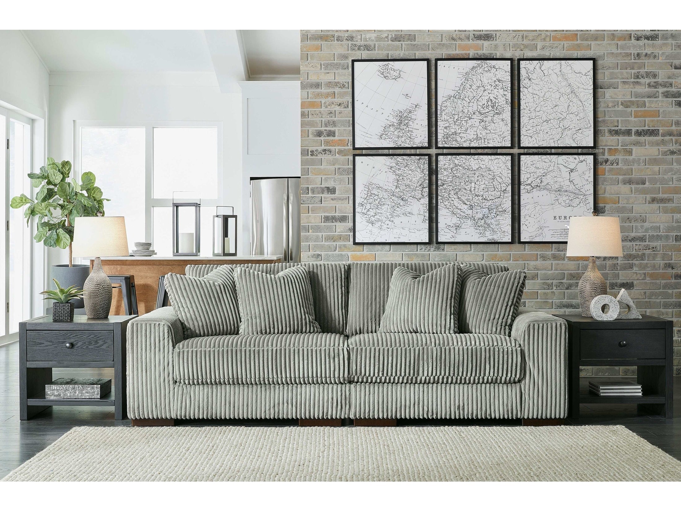 Lindyn Fog 2pc Sectional Loveseat