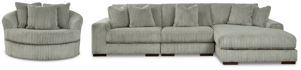 Lindyn Fog 3-Piece Sectional and Chair