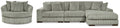 Lindyn Fog 3-Piece Sectional and Chair