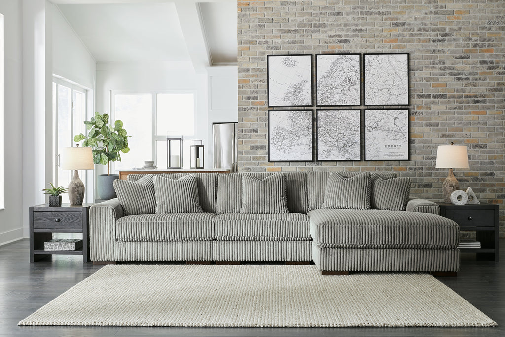 Lindyn Fog 3-Piece Sectional and Chair
