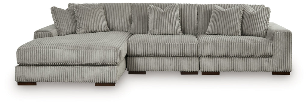 Lindyn Fog 3-Piece Sectional and Oversized Swivel Accent Chair