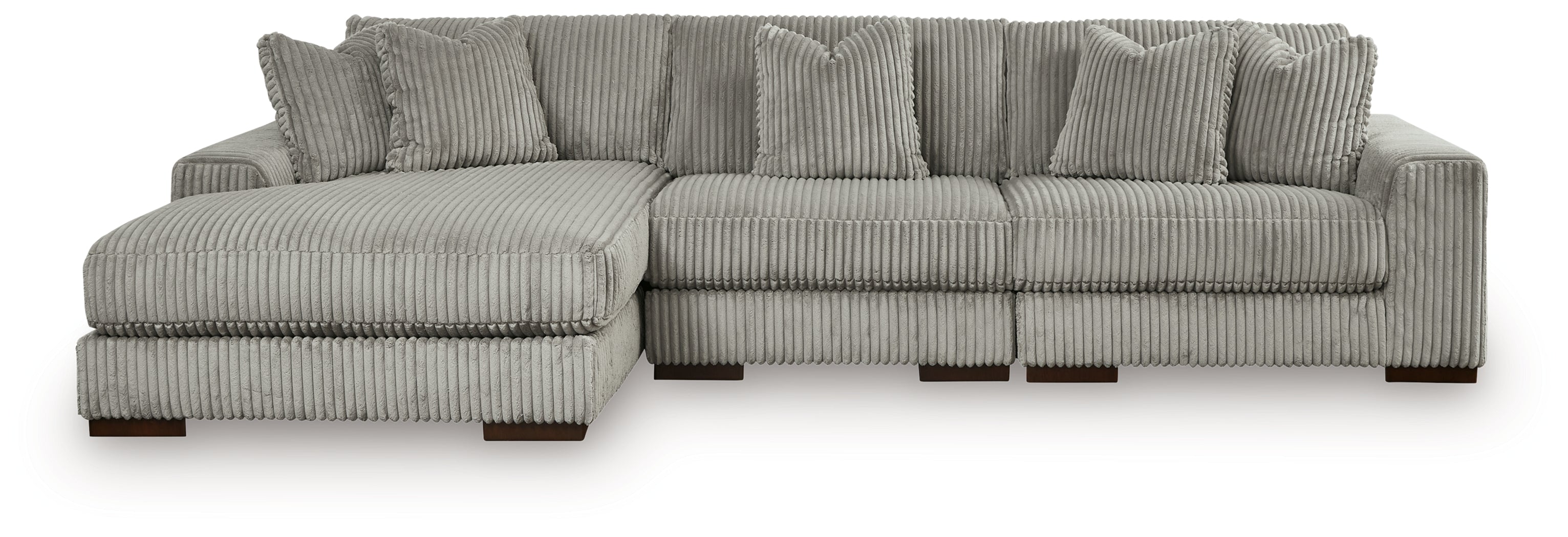 Lindyn Fog 3-Piece Sectional and Oversized Swivel Accent Chair