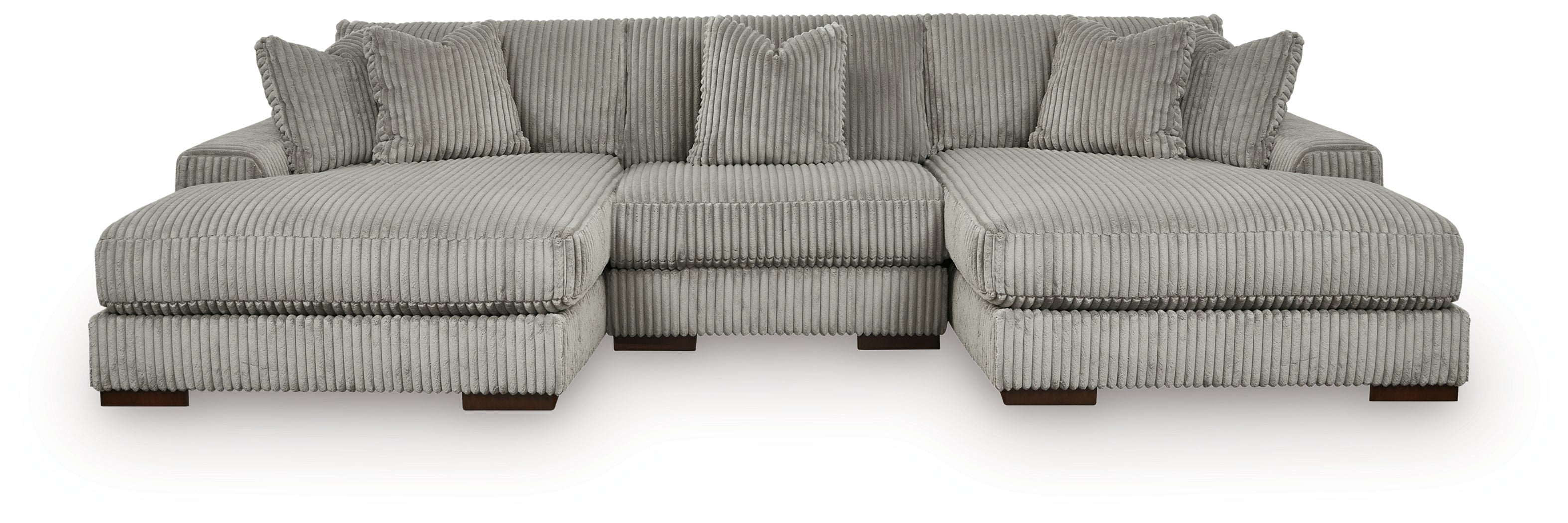 Lindyn Fog 3-Piece Sectional with Double Chaise