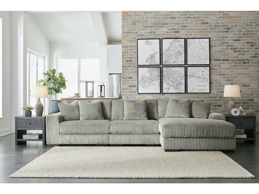 Lindyn Fog 3pc RAF Chaise Sectional