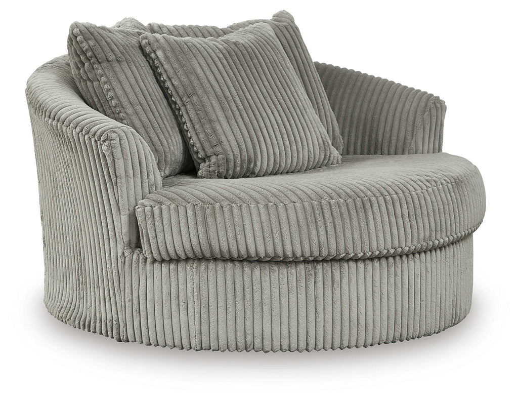 Lindyn Fog 4-Piece Sectional, Chair and Ottoman