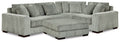 Lindyn Fog 4-Piece Sectional and Ottoman
