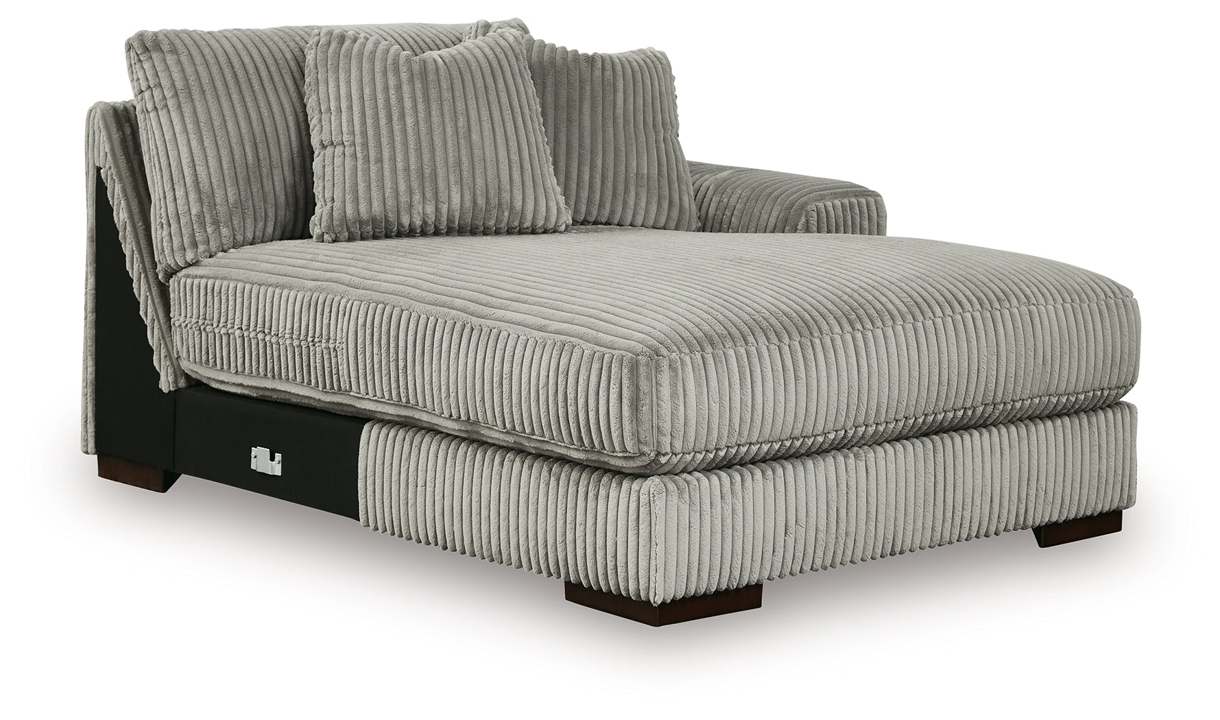 Lindyn Fog 4-Piece Sectional with Chaise and Oversized Accent Ottoman