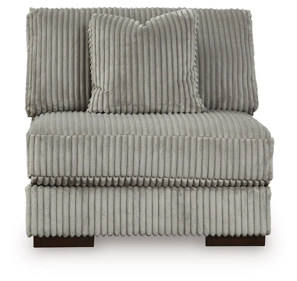 Lindyn Fog 4-Piece Sectional with Chaise and Oversized Accent Ottoman