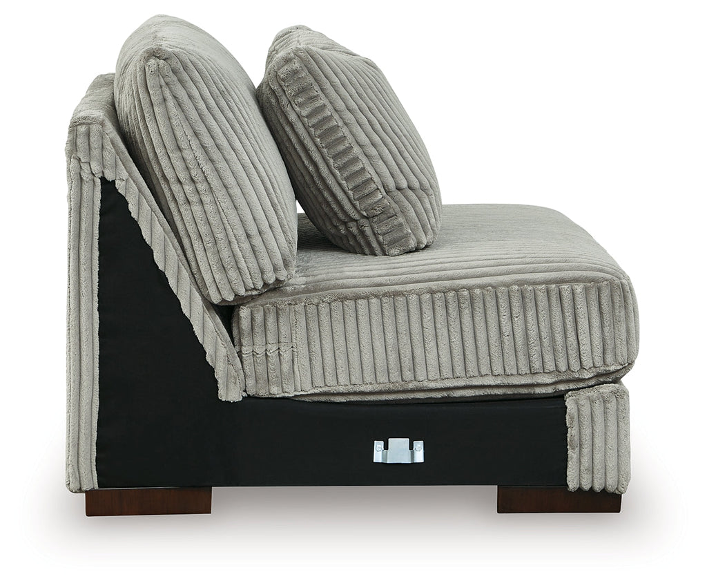 Lindyn Fog 4-Piece Sectional with Chaise and Oversized Accent Ottoman