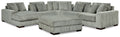 Lindyn Fog 5-Piece Sectional and Ottoman