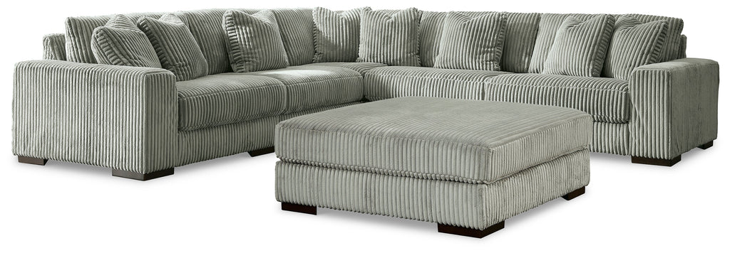 Lindyn Fog 5-Piece Sectional w/ Ottoman