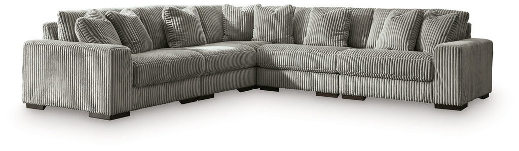 Lindyn Fog 5-Piece Sectional w/ Ottoman