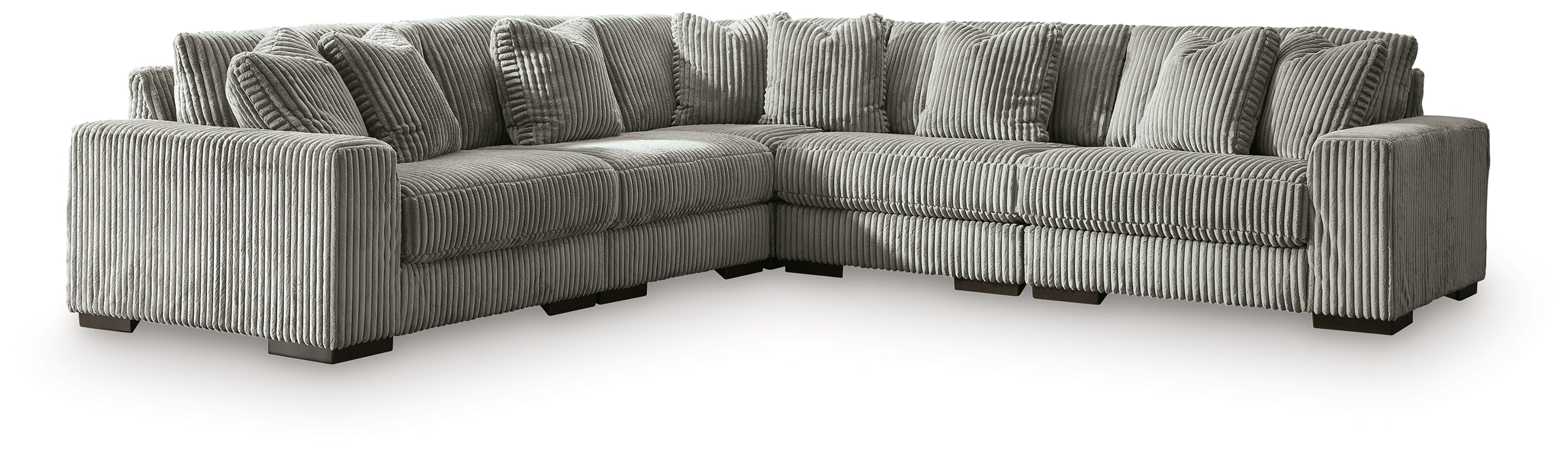 Lindyn Fog 5-Piece Sectional w/ Ottoman