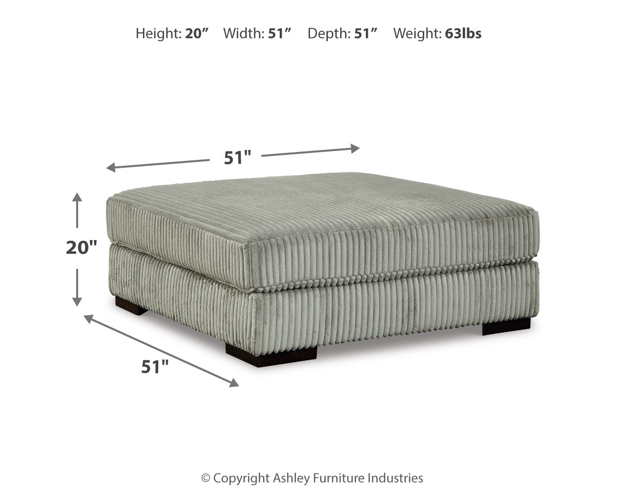Lindyn Fog 5-Piece Sectional w/ Ottoman