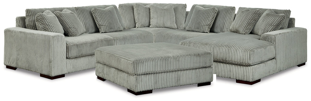 Lindyn Fog 5-Piece Sectional with Ottoman