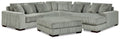 Lindyn Fog 5-Piece Sectional with Ottoman