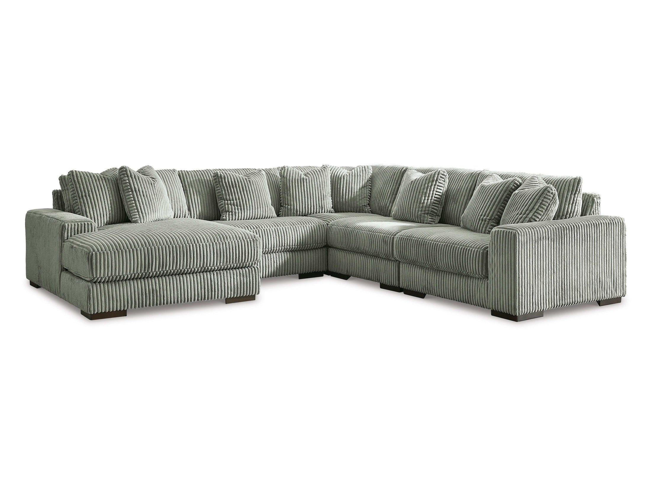 Lindyn Fog 5pc LAF Chaise Sectional