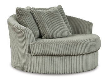 Lindyn Fog Oversized Swivel Accent Chair