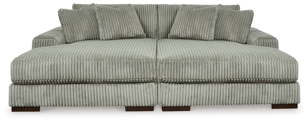 Lindyn Fog Super Chaise with Oversized Swivel Chair
