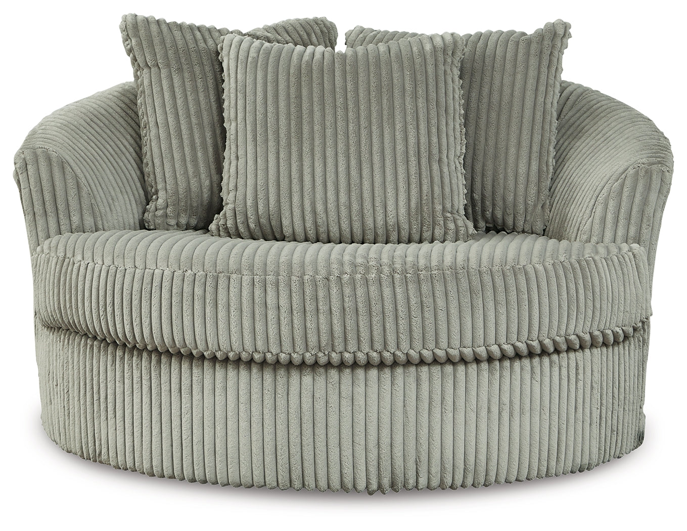 Lindyn Fog Super Chaise with Oversized Swivel Chair